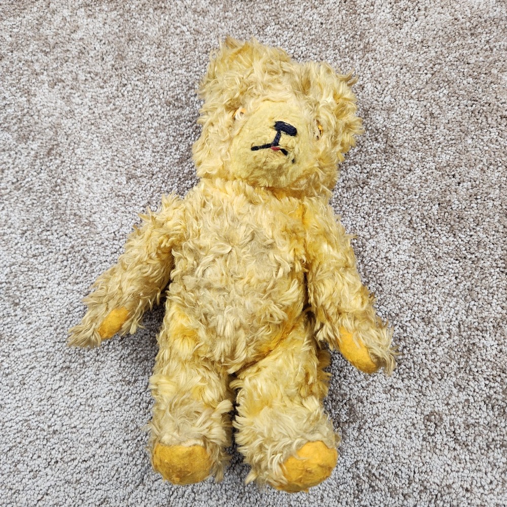 Vintage 1950s Mohair Jointed Teddy Bearโ NO Idea What Kind it is
